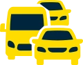Yellow cars icon